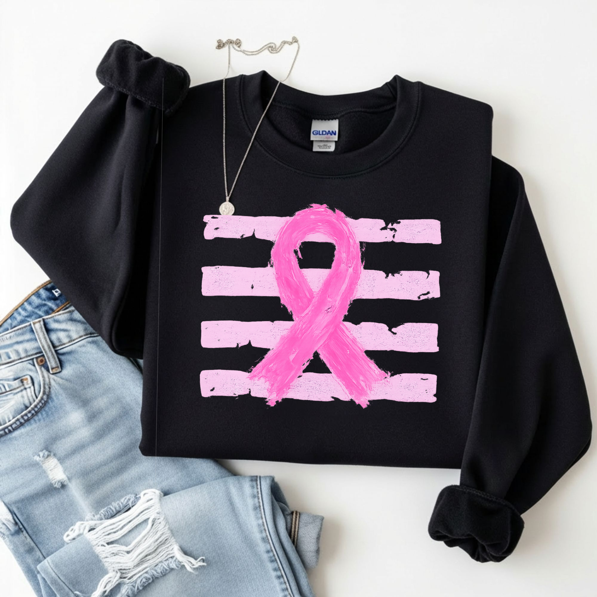 Pink Ribbon Crewneck Sweatshirt