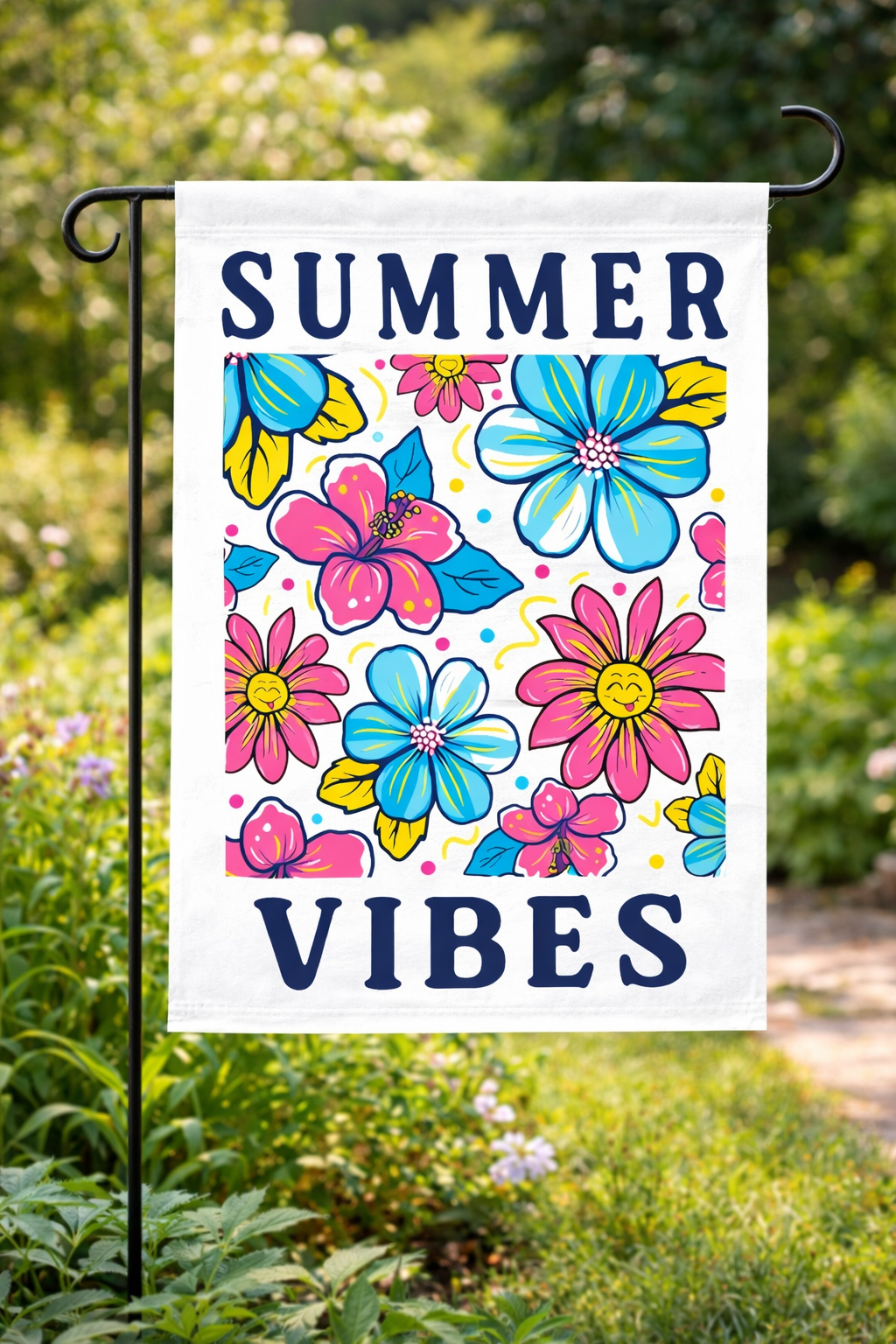 Summer Vibes Garden Flag