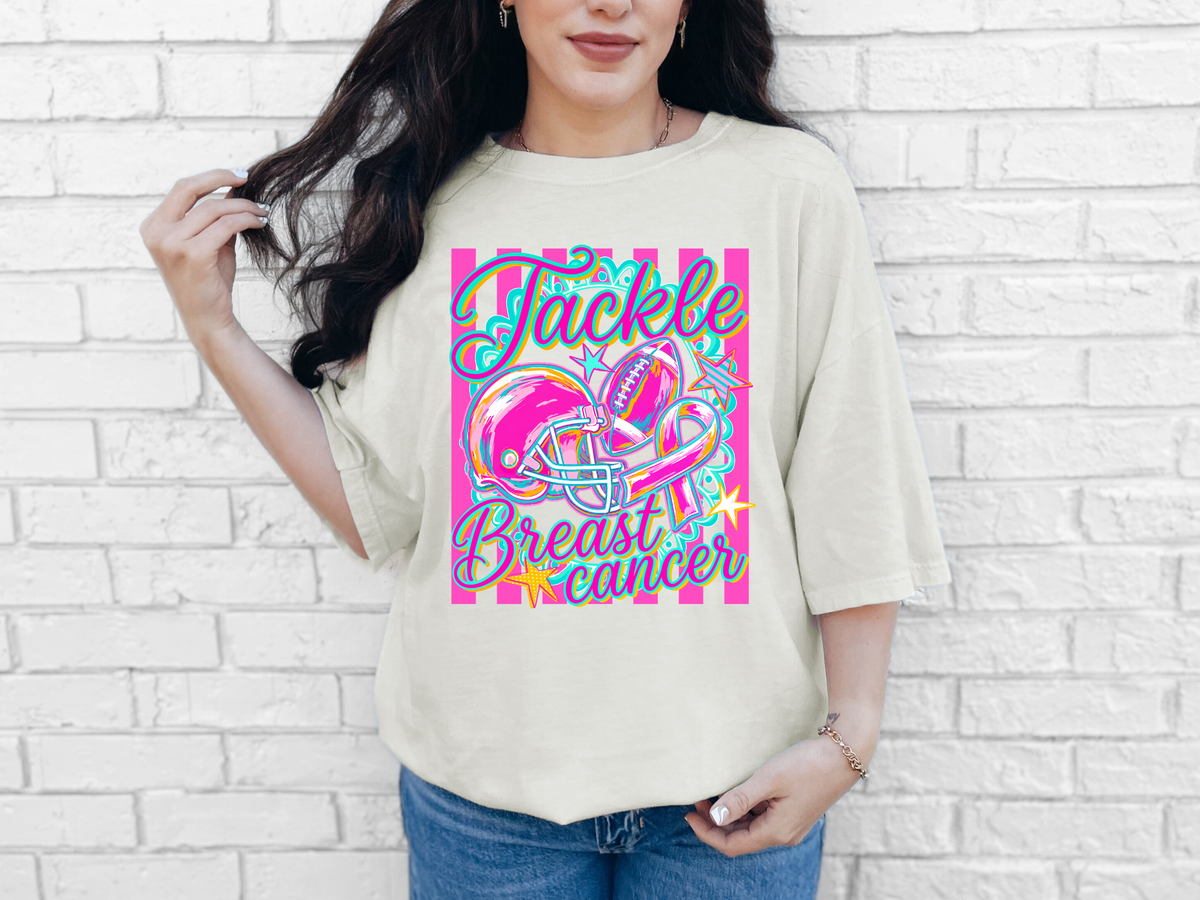 Tackle Breast Cancer Comfort Colors T-Shirt
