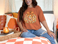 Floral Pumpkin Comfort Colors T-Shirt