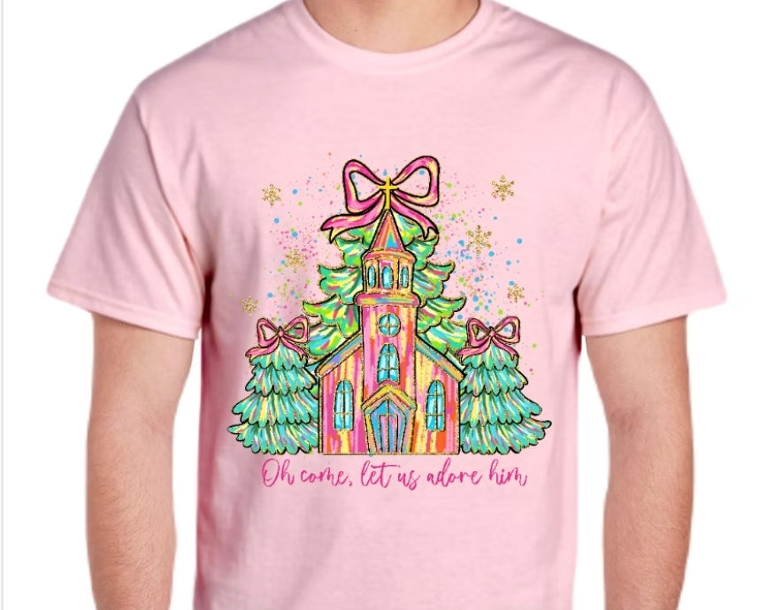 Adult Let Us Adore Him T-shirt or Sweatshirt