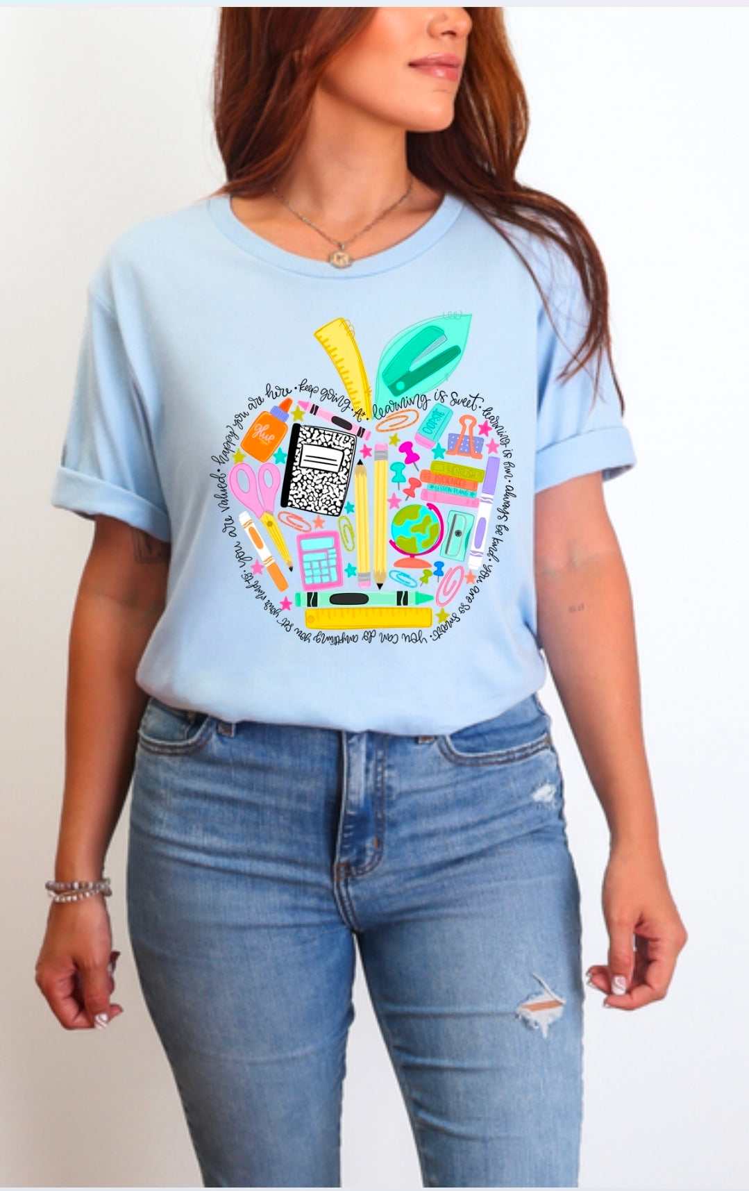 School Supplies Apple T-shirt