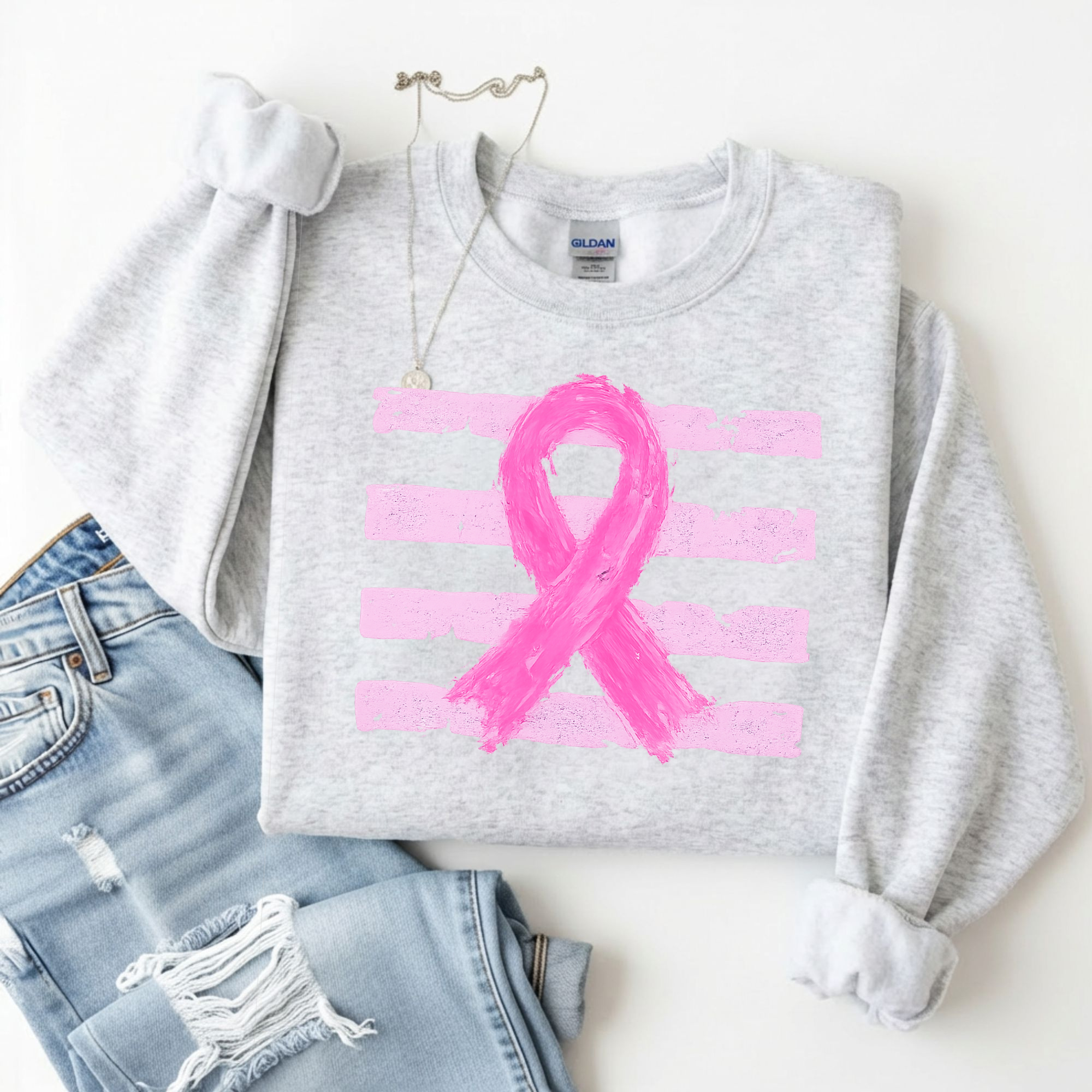 Pink Ribbon Crewneck Sweatshirt