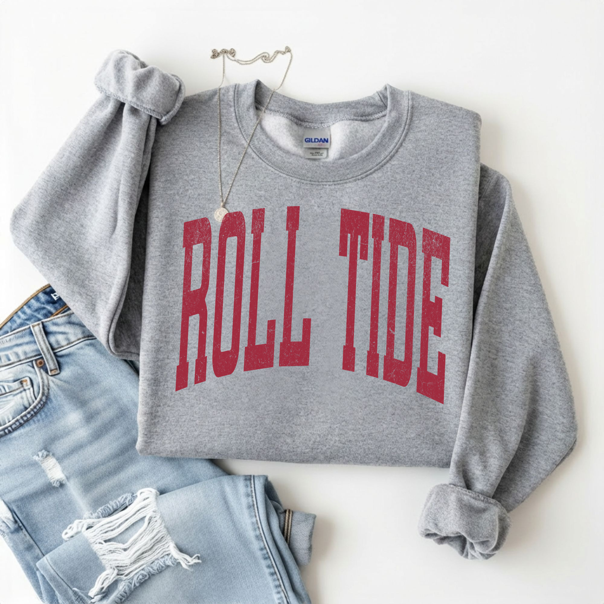 "Crimson" Roll Tide Crewneck Sweatshirt