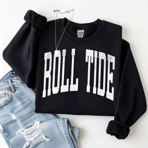 "White" Roll Tide Crewneck Sweatshirt