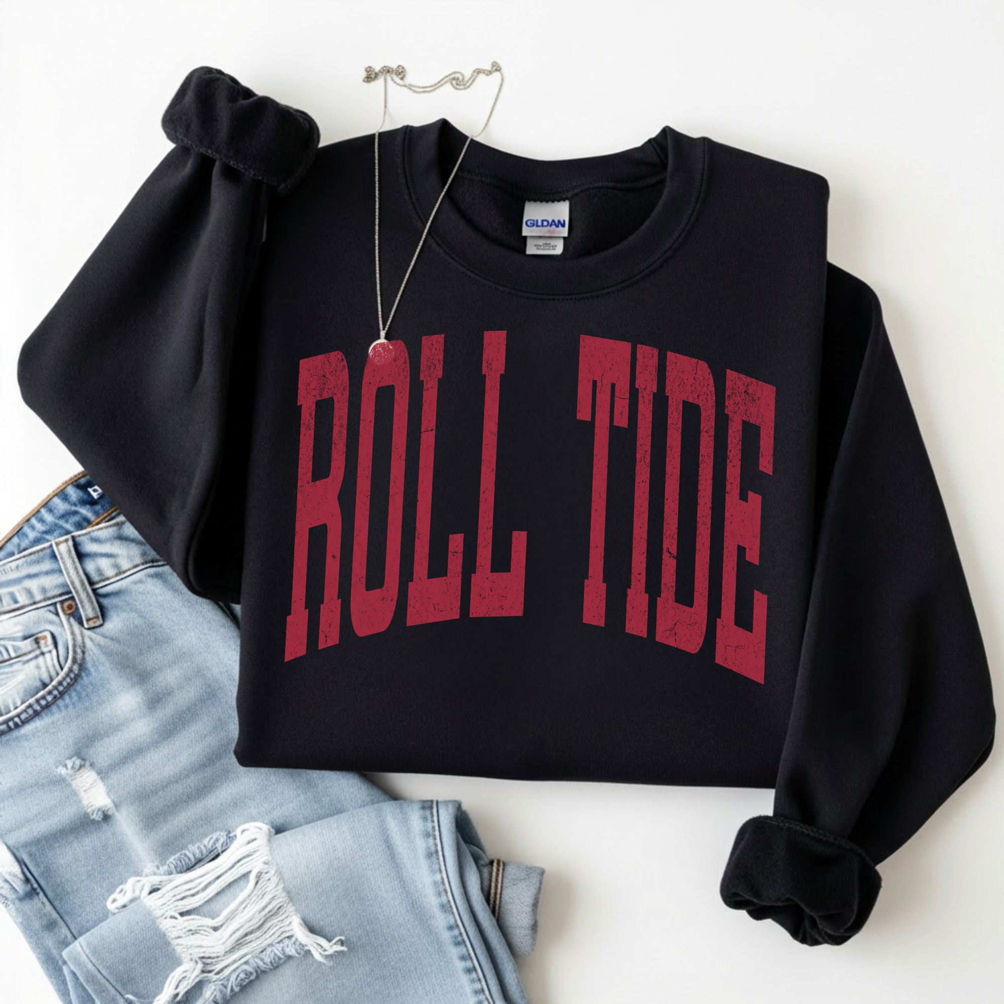 "Crimson" Roll Tide Crewneck Sweatshirt