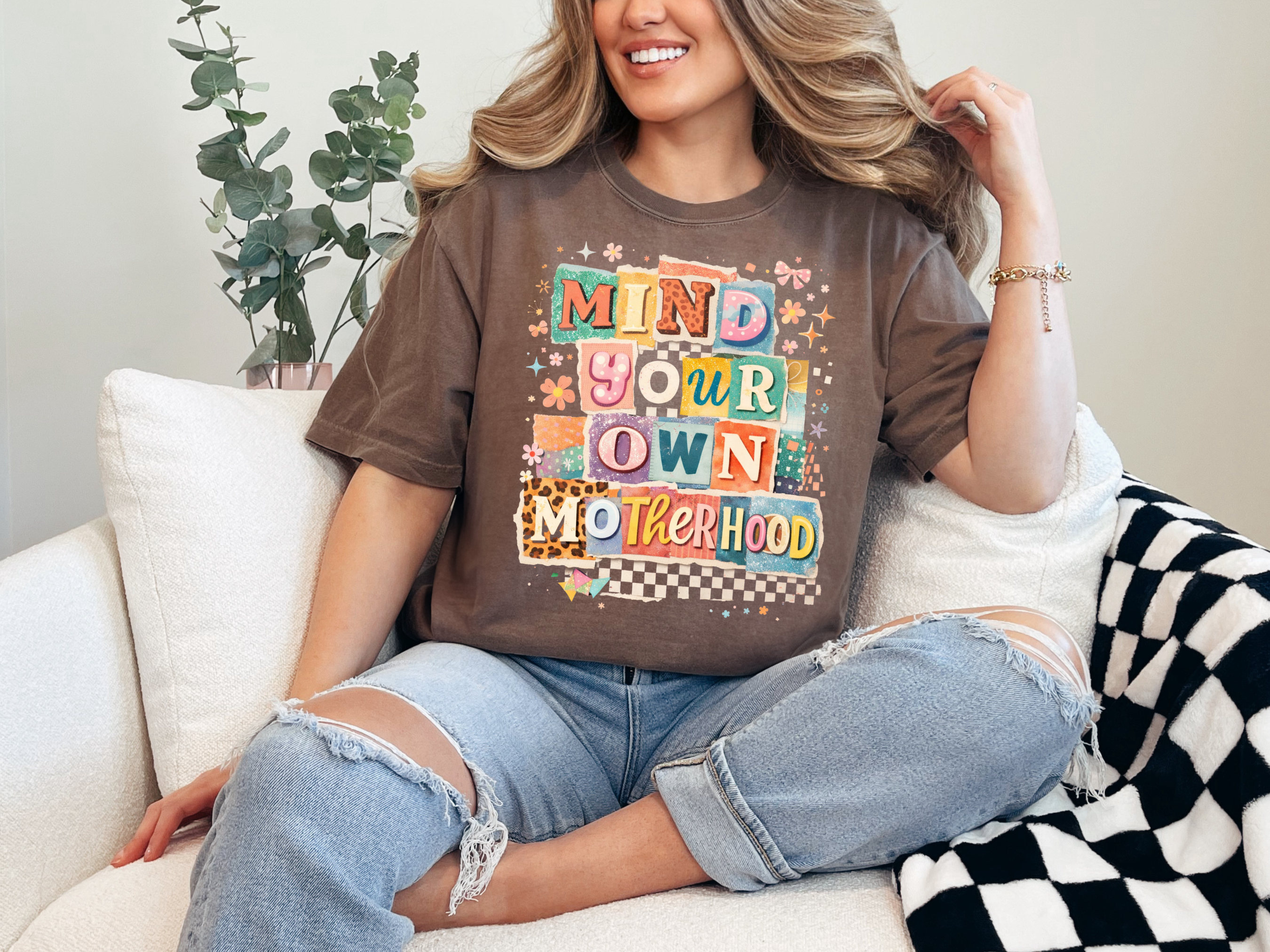 Retro Mind Your Own Motherhood Comfort Colors T-Shirt
