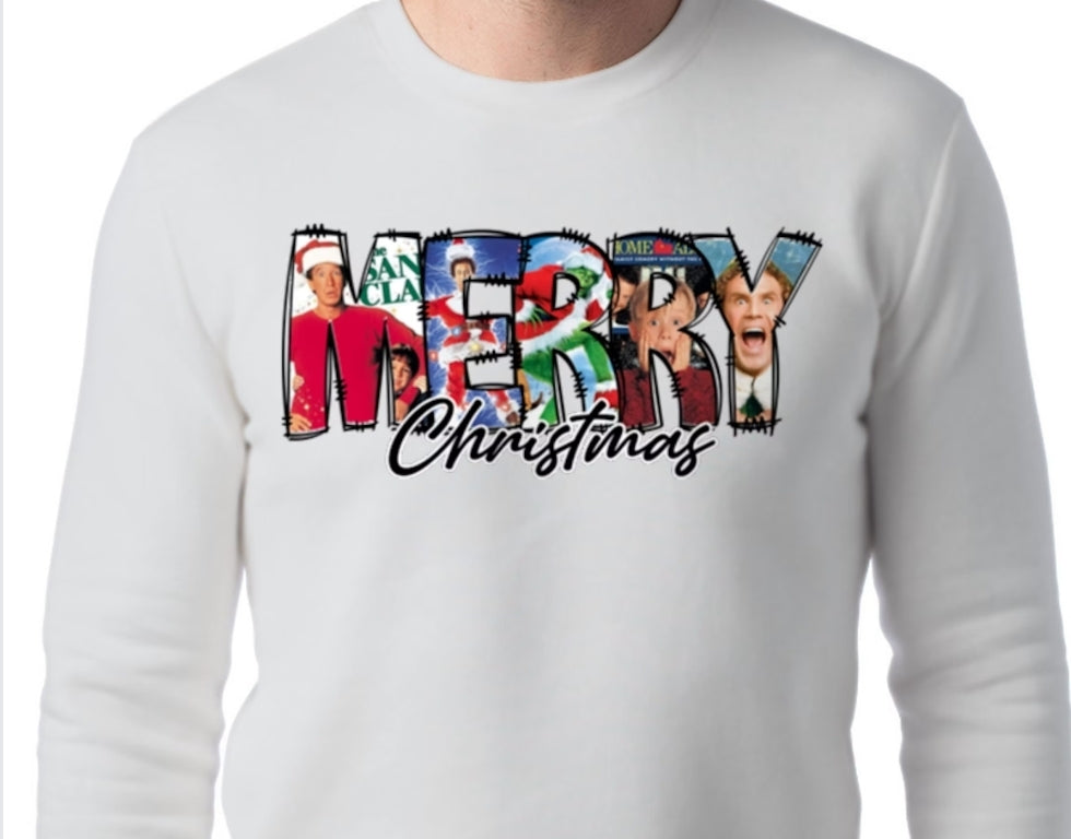 Adult Merry "Movie" Christmas T-shirt or Sweatshirt