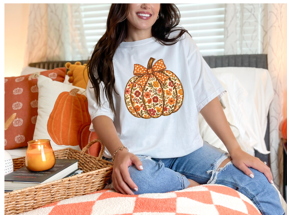 Floral Pumpkin T-shirt