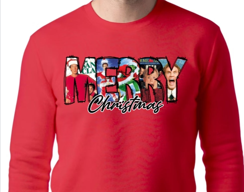 Adult Merry "Movie" Christmas T-shirt or Sweatshirt