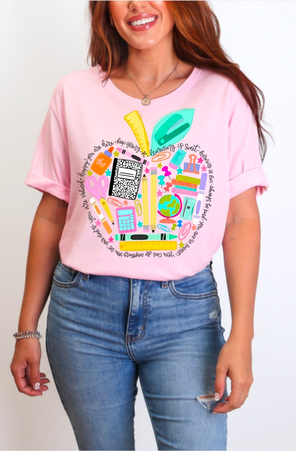 School Supplies Apple T-shirt