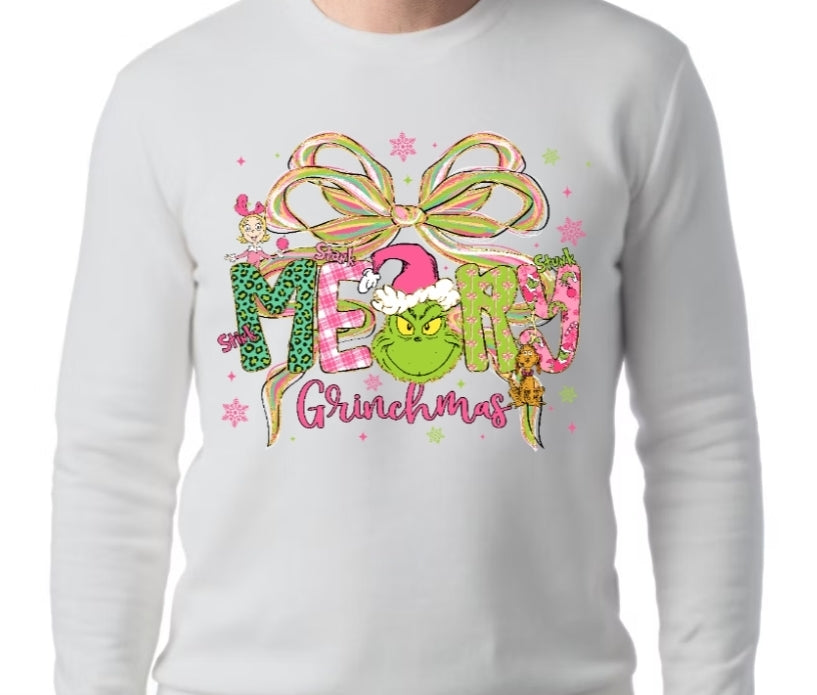 Adult Merry Grinchmas T-shirt or Sweatshirt