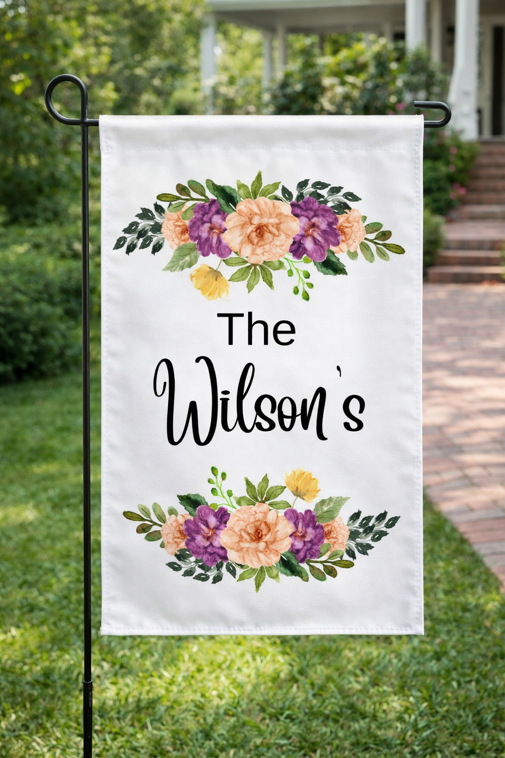 Last Name Garden Flag
