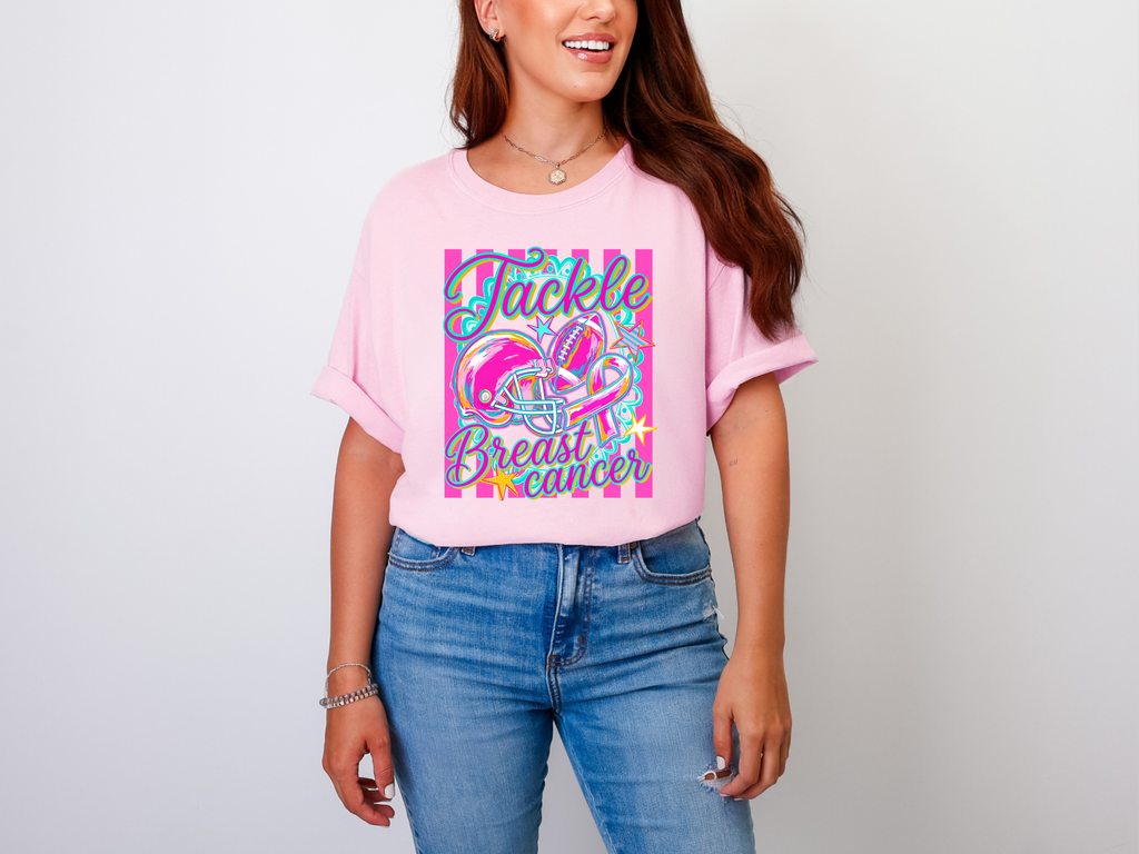 Tackle Breast Cancer Comfort Colors T-Shirt