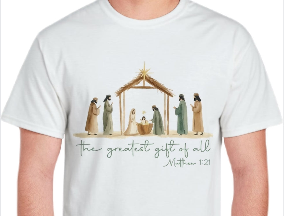Adult Manger Scene T-shirt or Sweatshirt