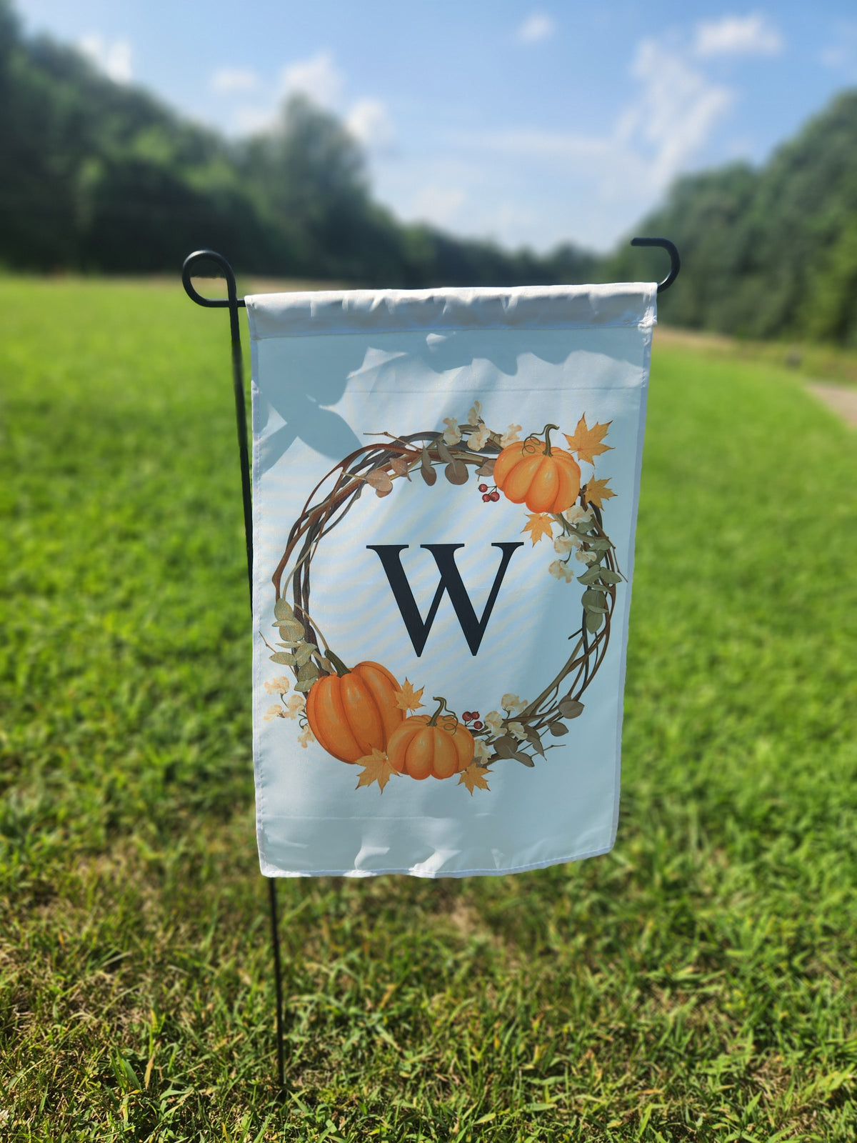 Inital Fall Garden Flag