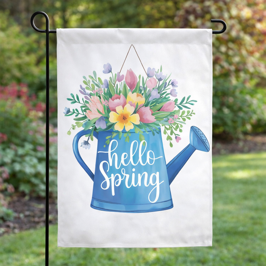 Hello Spring Garden Flag
