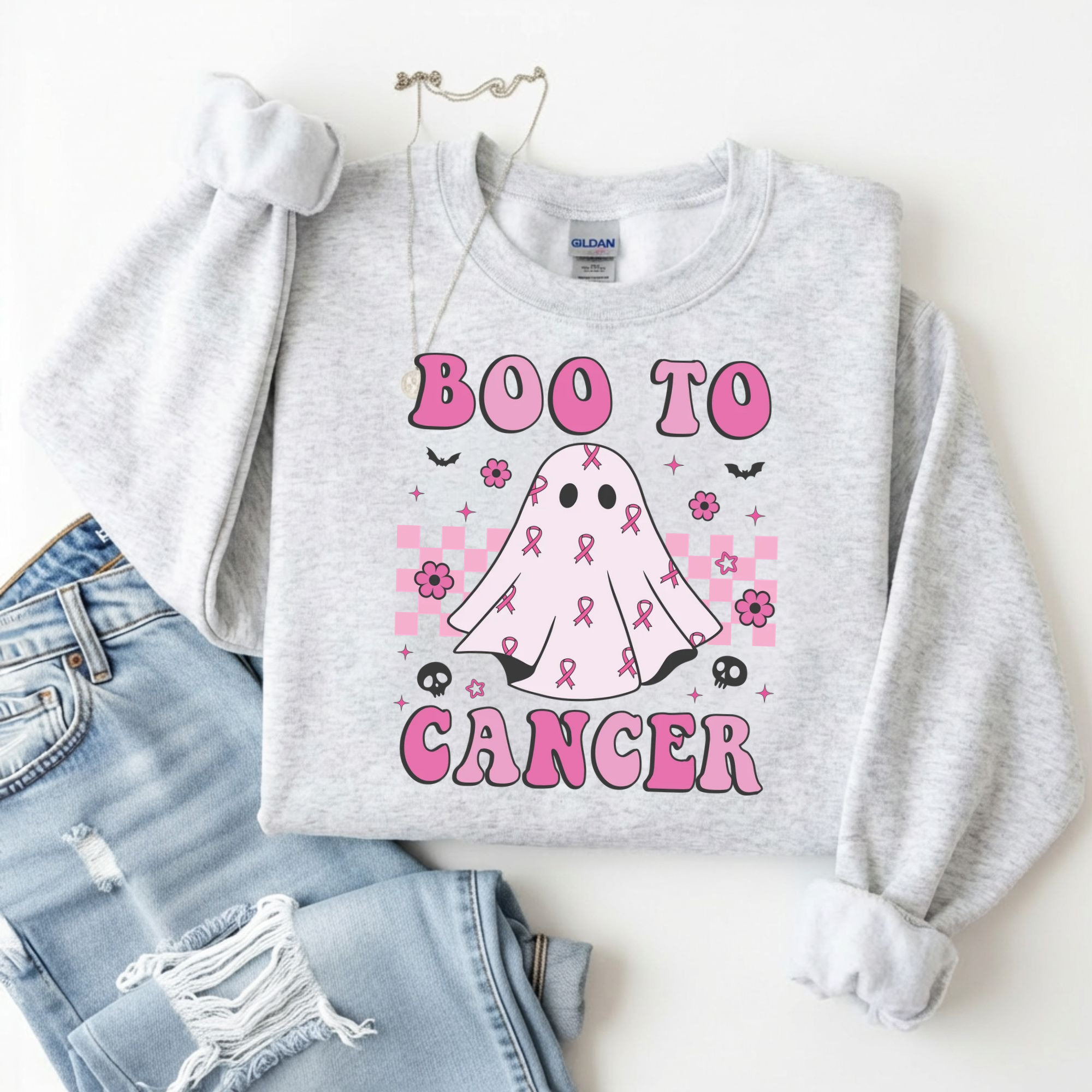 Boo to Cancer Crewneck Sweatshirt