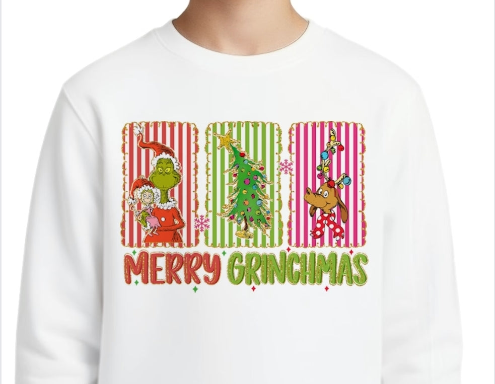 Youth Merry Grinchmas T-shirt or Sweatshirt