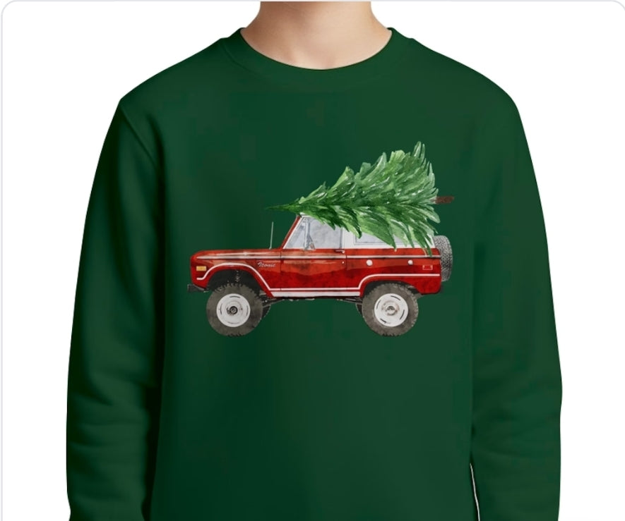 Youth Bronco Christmas T-shirt or Sweatshirt