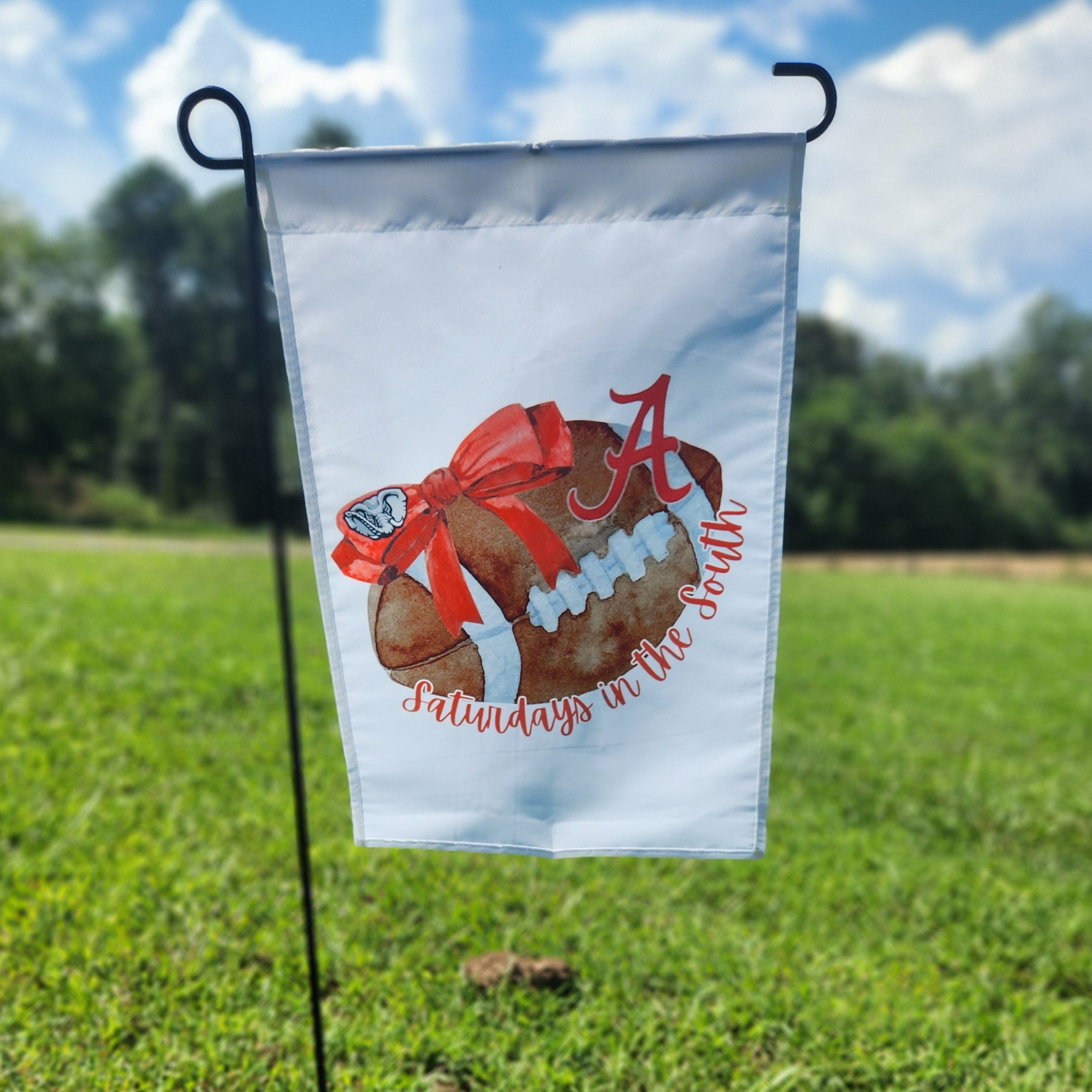 SEC Watercolor Football Garden Flags
