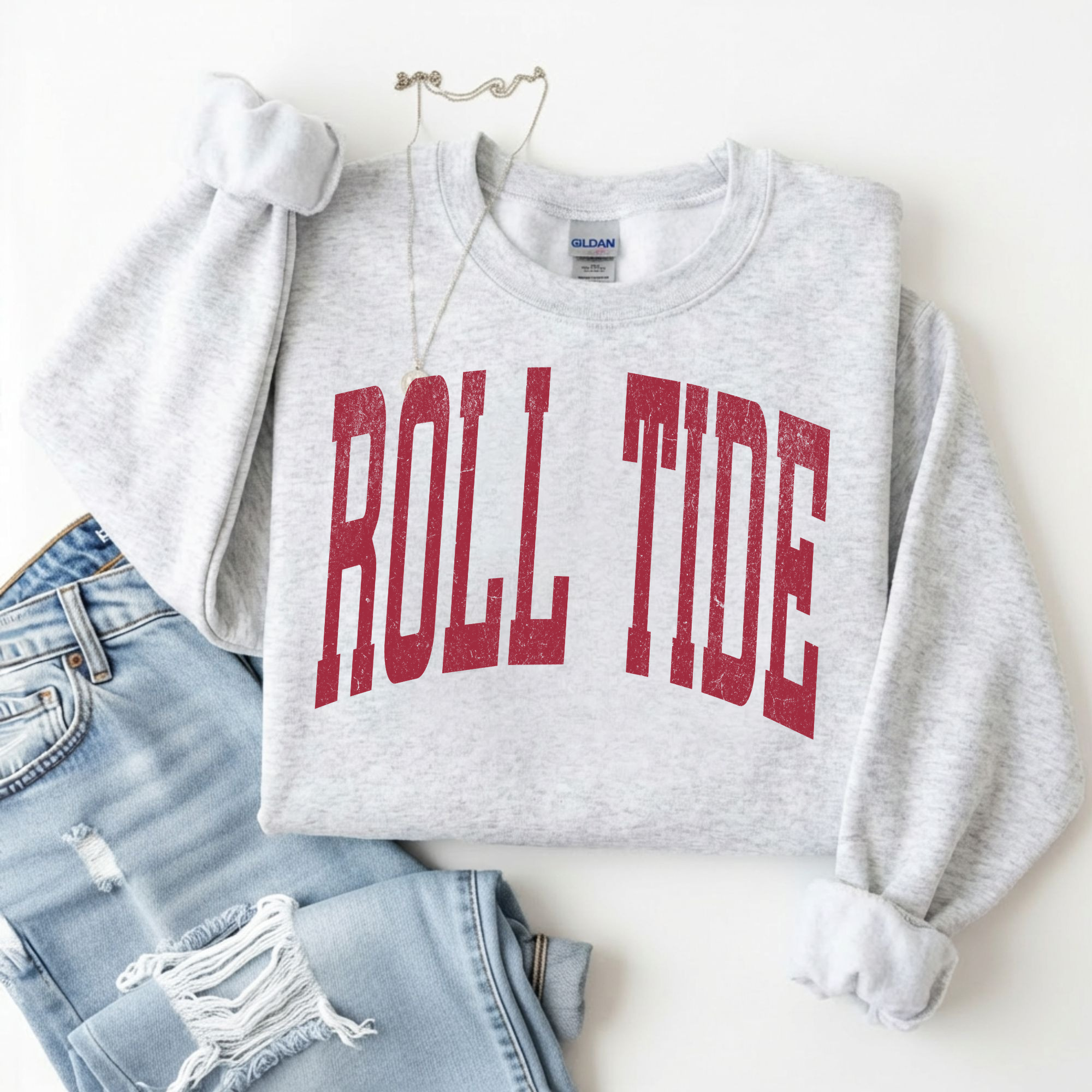 "Crimson" Roll Tide Crewneck Sweatshirt