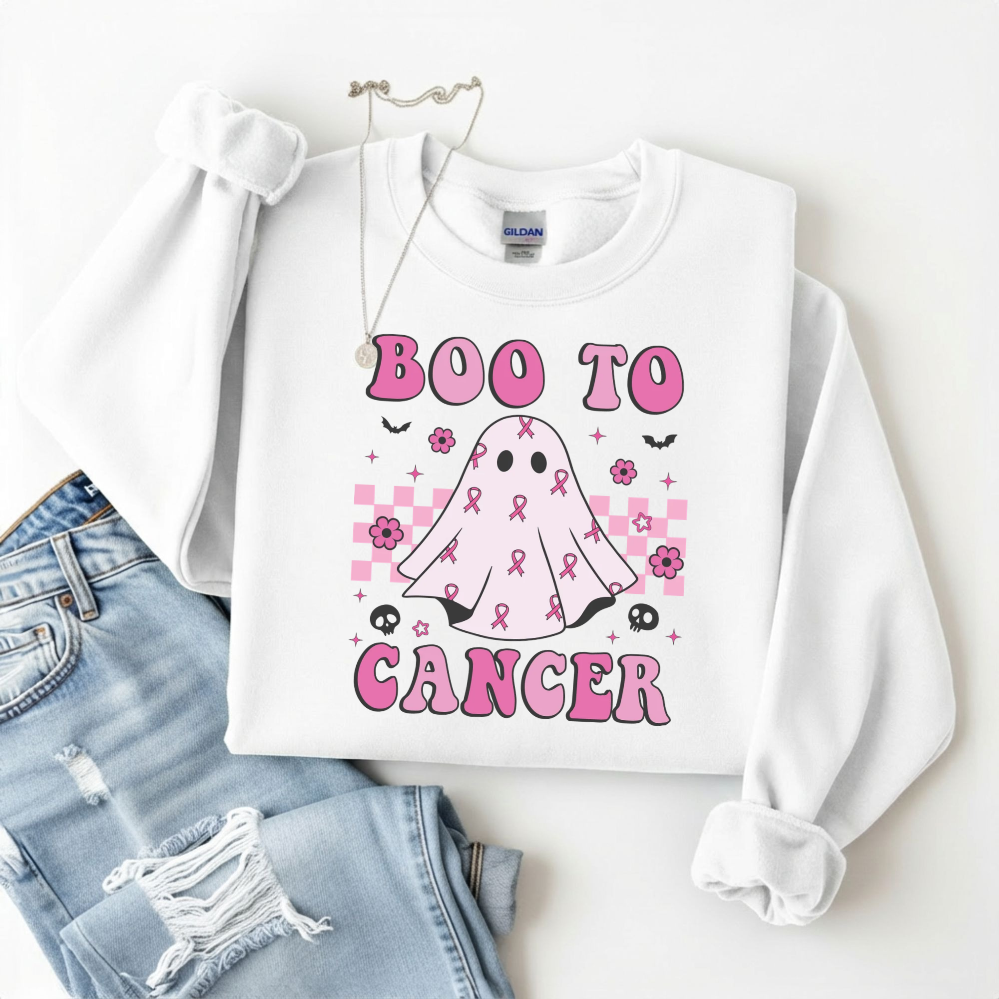 Boo to Cancer Crewneck Sweatshirt