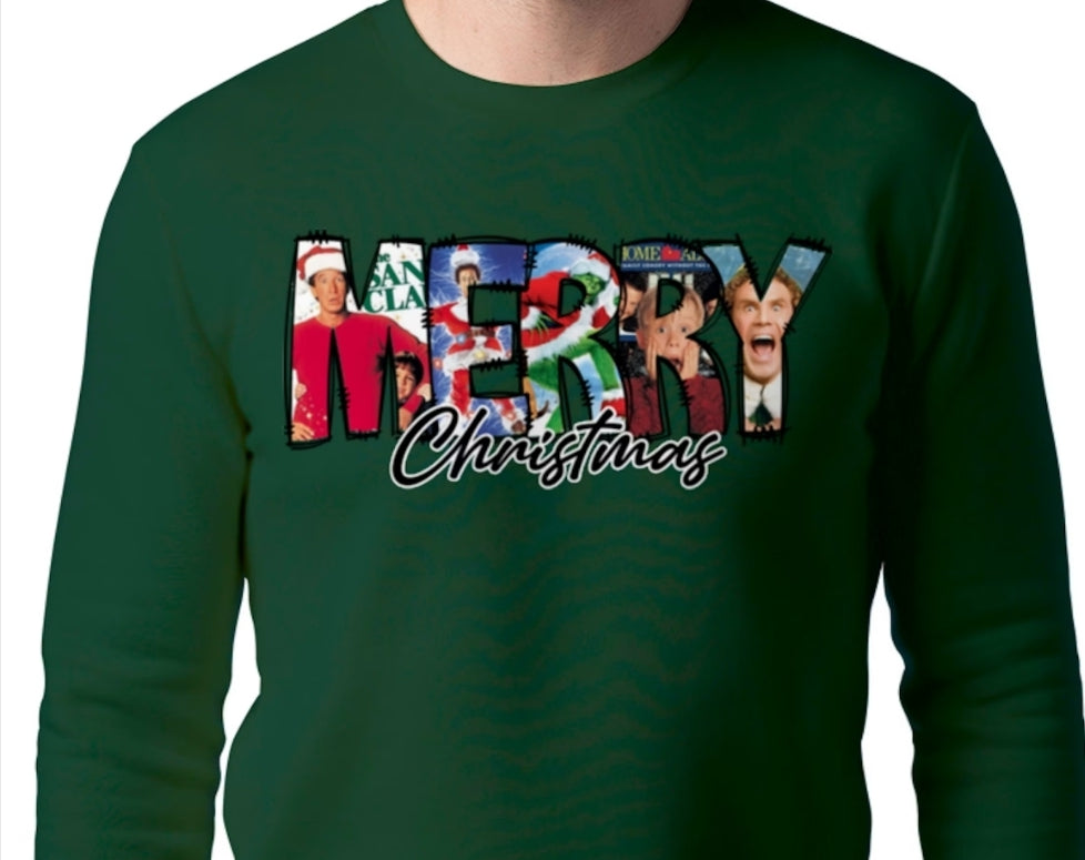 Adult Merry "Movie" Christmas T-shirt or Sweatshirt