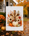 Fall Cross Garden Flag